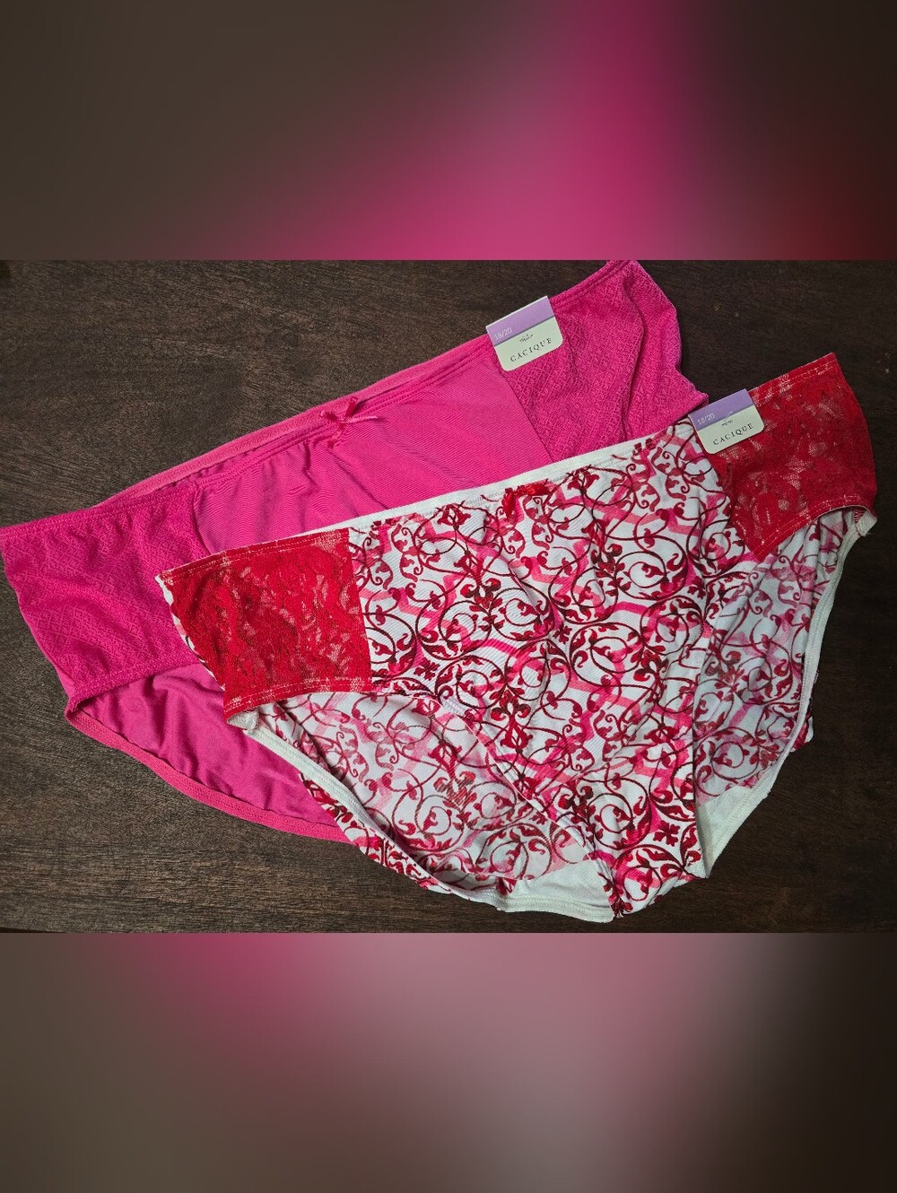 NWT Cacique Lane Bryant Nylon Hipster Panties Size 18/20 Set of 2